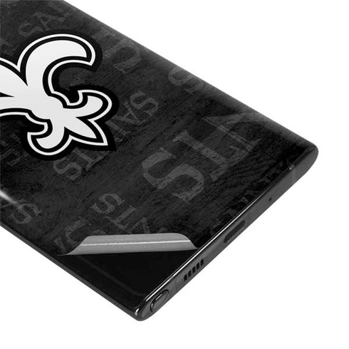 NFL New Orleans Saints Black & White Galaxy Note 10 Skin